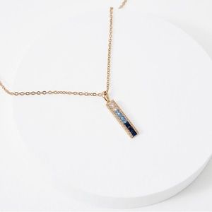 Brand New! Vince Camuto Blue Ombre CZ Necklace.